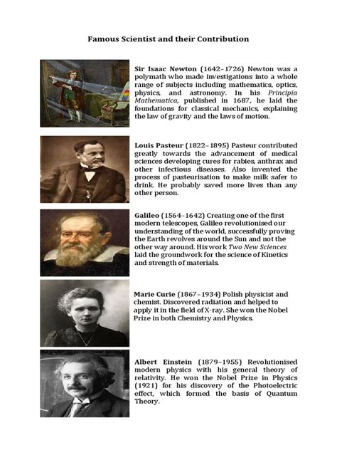 scientest|22 Famous Scientists: Their Crucial Contributions and。